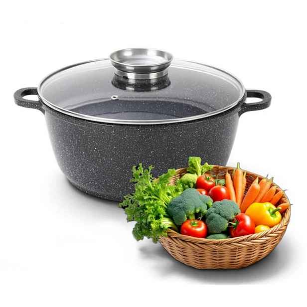 Velký Hrnec Hrnec Indukce Plyn Aroma Knob 36cm 14L Masterpan 2119