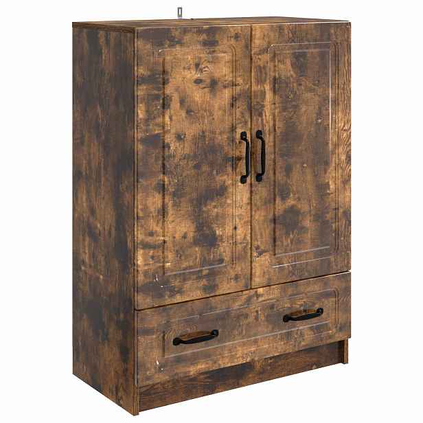vidaXL Servírovací skříň se zásuvkou Kouřový dub 66 x 34,5 x 92 cm