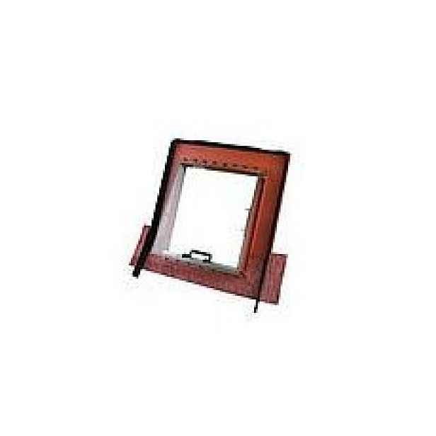 Okno BRAMAC Luminex UNI 705×765 mm cihlově červená