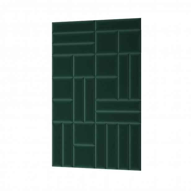 Set čalouněných nástěnných panelů 120x195 VALERIO - zelený