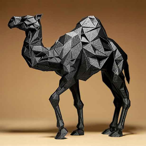 Velbloud Dekorativní figurka 25 cm 3D tisk Socha jako dárek do domu