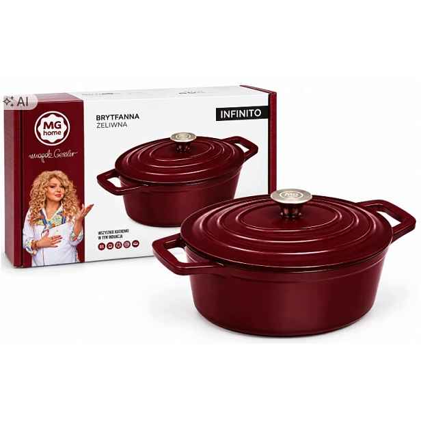 Zapékací Mísa litinový Mg Home Infinito 3,9L 28 cm s indukčním víkem