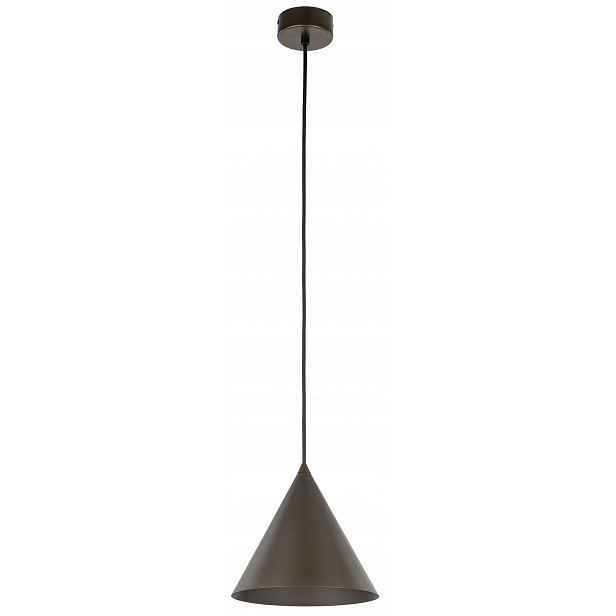 Závěsná lampa Cono Hnědá Kovová Stínidlo 1xE27 19 Cm Stropní Svítidlo Obývací pokoj