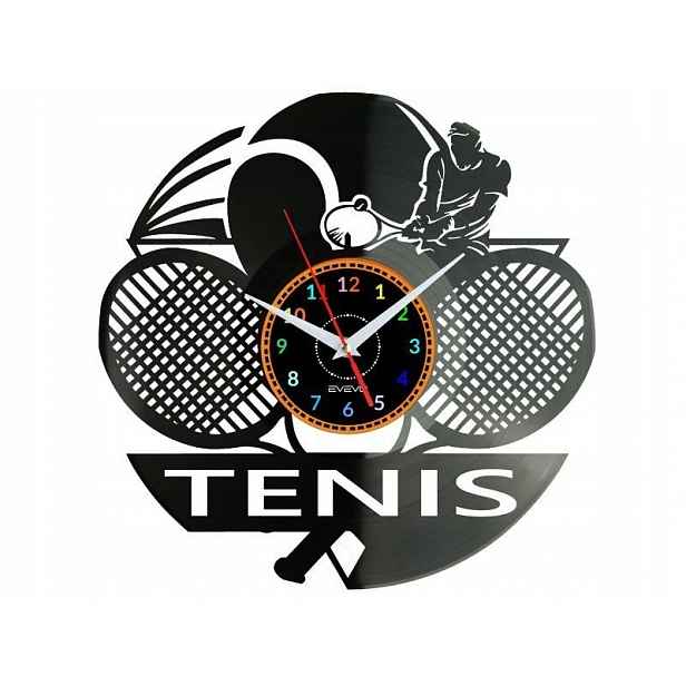 Tennis Dárek Originální dekorace do domu Hodiny z vinylové desky