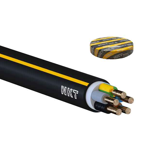 Kabel CYKY-J 5× 2,5 RE 100 m/bal.