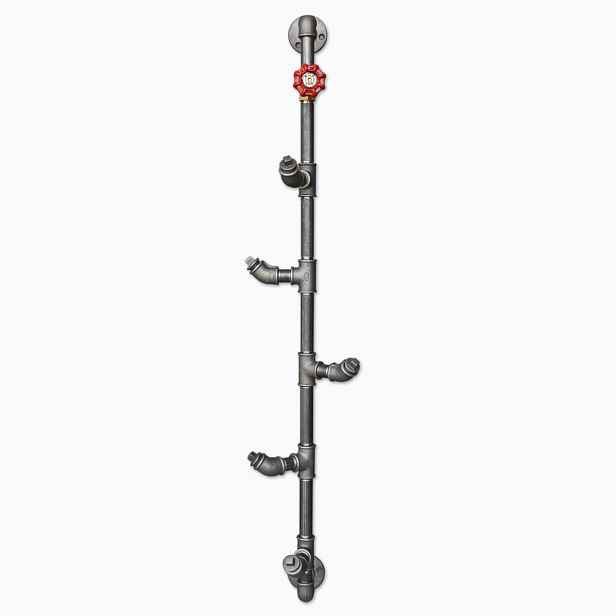 Kalune Design Nástěnný věšák BORURAF 100 cm černý/zlatý