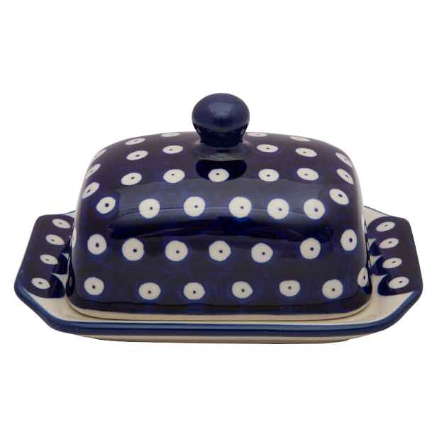 Máselnička 15.5 cm Ceramika Artystyczna Bolesławiec 0070A Kropki