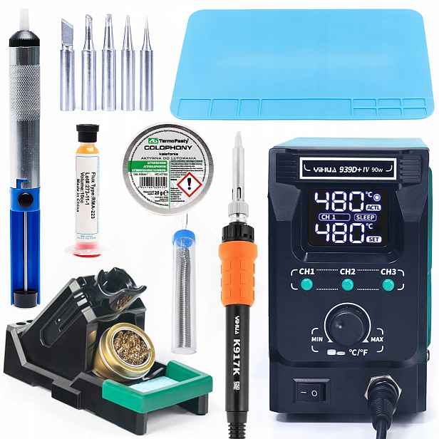 Sada Pájecí Stanice Yihua 939D+IV 90W Pájecí Příslušenství Techrebal