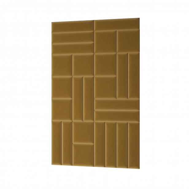 Set čalouněných nástěnných panelů 120x195 VALERIO - hořčicový