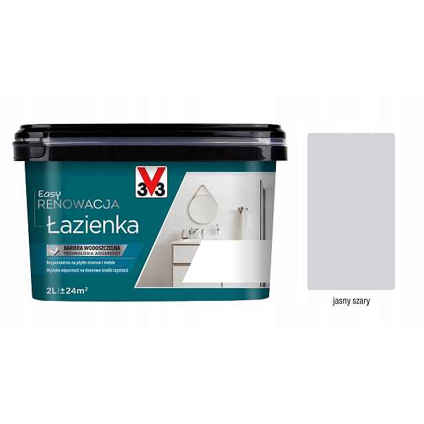 V33 Barva renovace Koupelna a Dlaždice 2 L Světle šedý satén