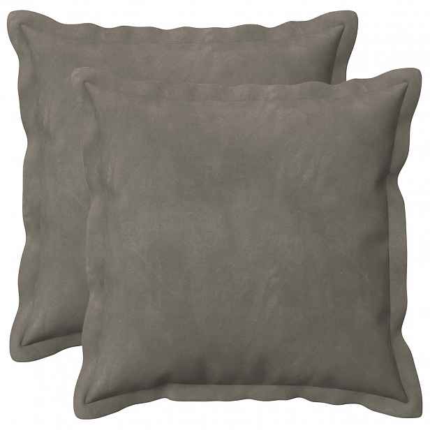 vidaXL Povlak na polštář 2 pcs HOUTEN Světle šedá 50 x 50 cm Samet