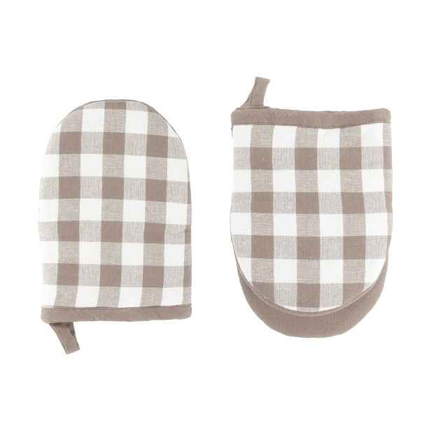 Bavlněné kuchyňské rukavice v sadě 2 ks Gingham – Tiseco Home Studio