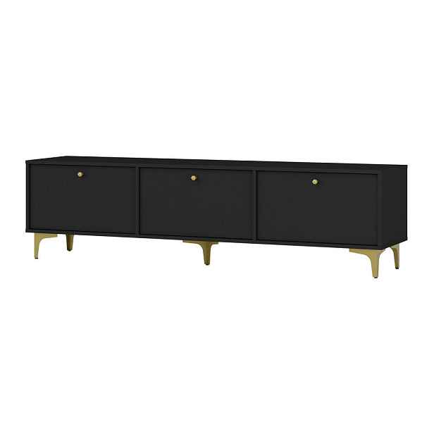 MASSENO TV STOLEK TORINO, 180x40,8x48,5 cm se 3 dvířky, grafitový