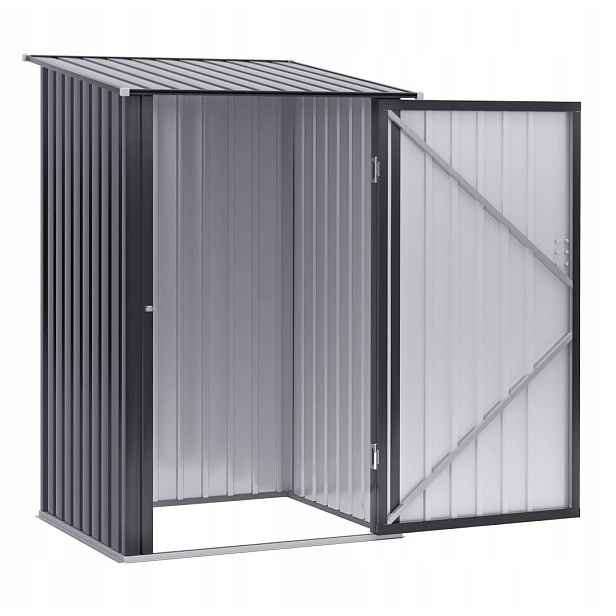 Outsunny kůlna na nářadí s jednospádovou střechou 1x1, kov d 0,92 m²