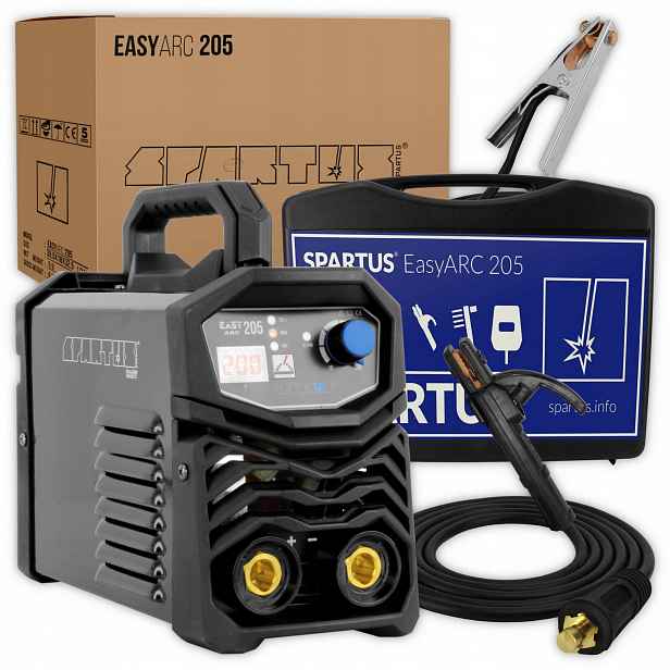 Přenosná invertorová svářečka Mma Tig 230V Igbt EasyARC 205 Spartus