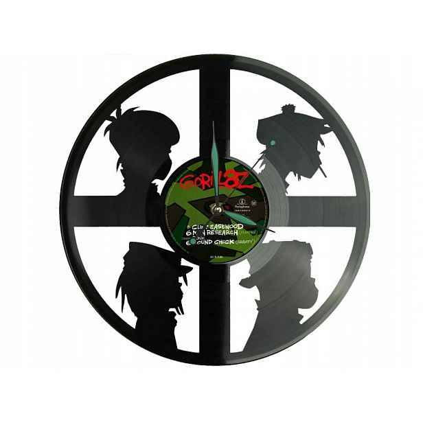Gorillaz Dárek Originální dekorace do domu, hodiny z vinylové desky