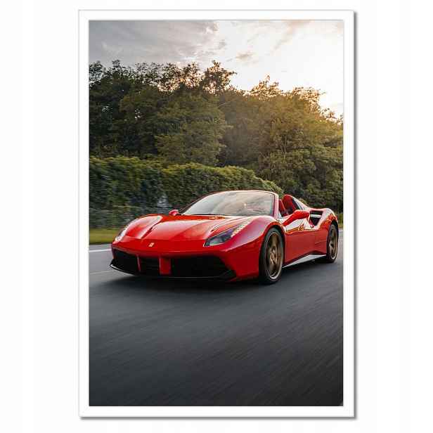 Plakáty v rámu 40x60 Červené Ferrari Cesta