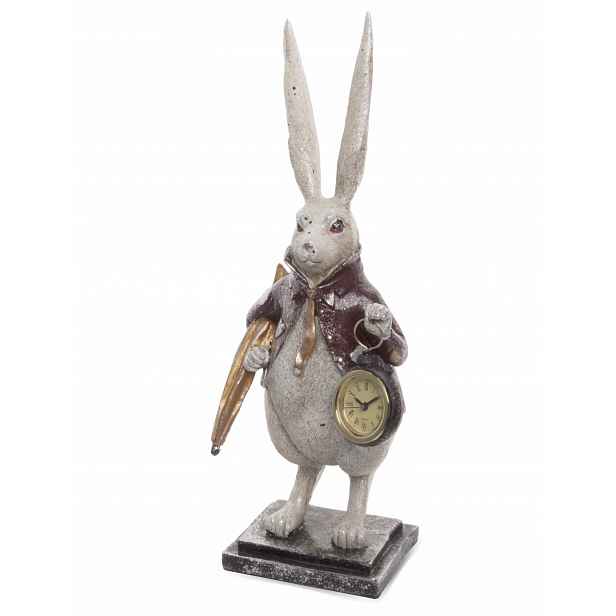 Figurka Králík s hodinkami Figurky Pierrot 37,5x15x11