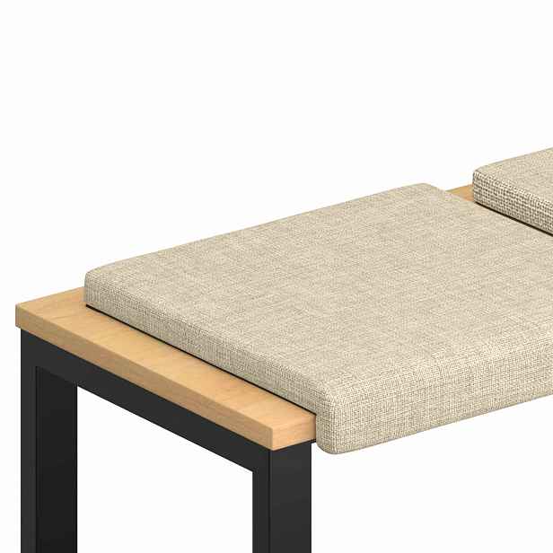 vidaXL Polštář na lavici 4 ks Textil Krémová Hloubka 35 cm