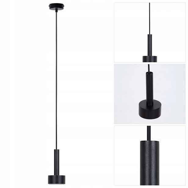 Závěsná lampa Stamp 1 černá, dekorativní akcent do chodby Sigma Lighting