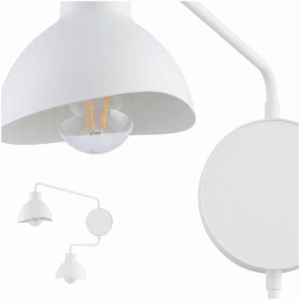 Holi nástěnné svítidlo bílé 2 zdroje, originální tvar v obývacím pokoji Sigma Lighting