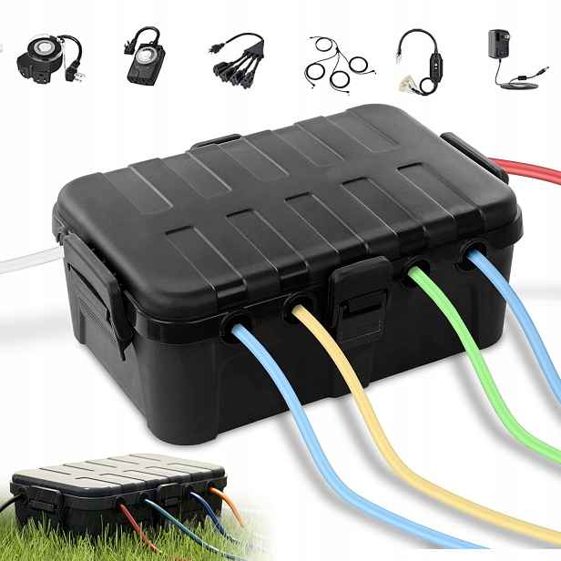 Nátrubek Kabelová Elektroinstalační Krabice Ochranná Krytka Na Prodlužovací Kabel Safe Box