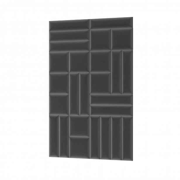 Set čalouněných nástěnných panelů 120x195 VALERIO - tmavě šedý