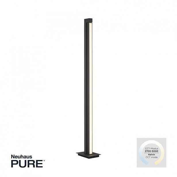 Podlahová lampa Paul Neuhaus Pure integrovanáLED 20 W grafit/antracit