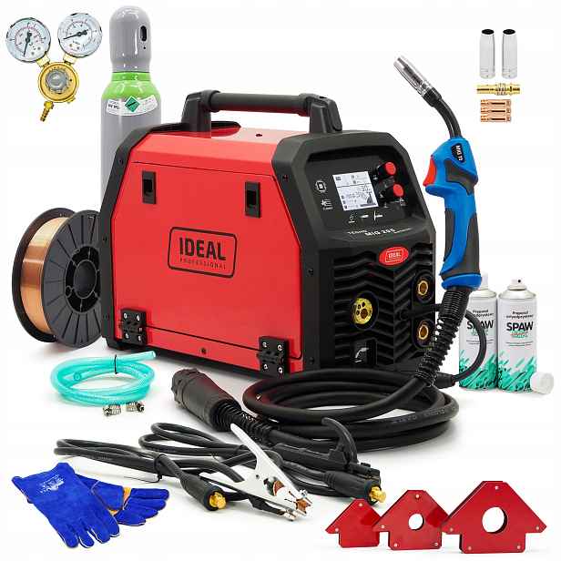 Sada Ideal Tecnomig 205 Synergia LCD Mma Igbt Butla Drát Reduktor