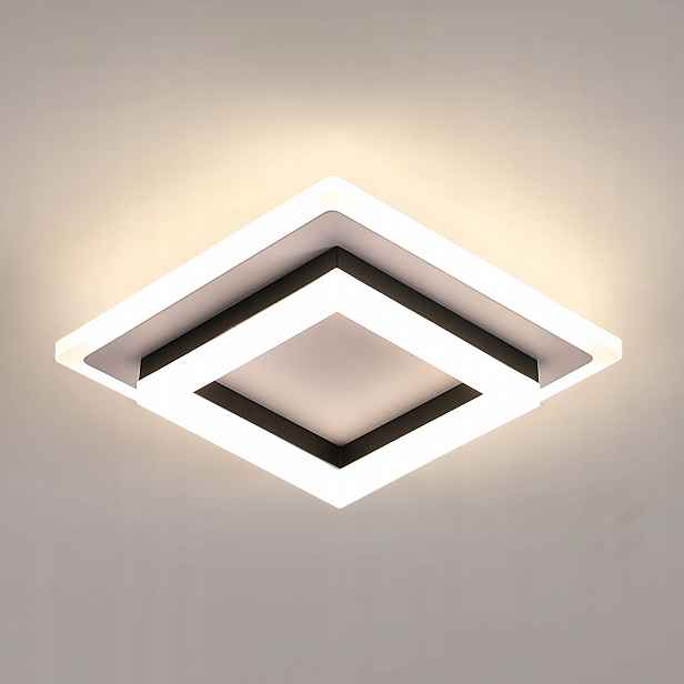 Stropní svítidlo Led čtvercové černé 4500K 24W