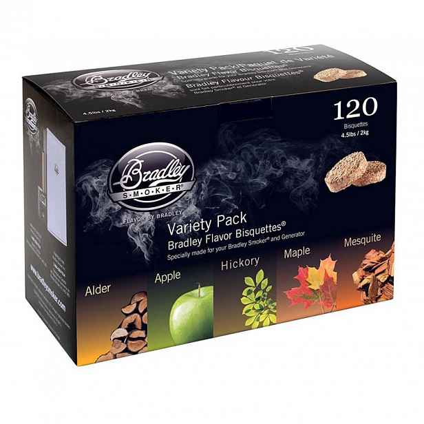 Udící brikety Bradley Smoker 5 variací 120 ks