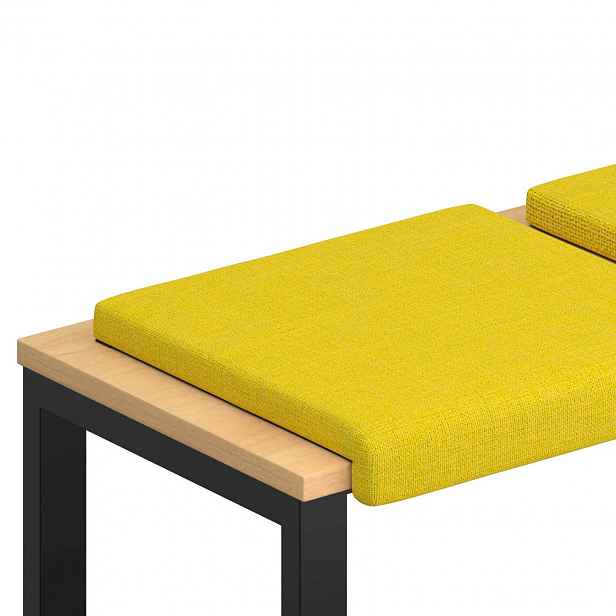 vidaXL Polštář na lavici 4 ks Textil Světlá žlutá Hloubka 35 cm