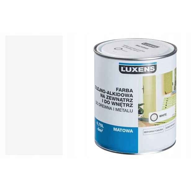 Barva Akrylová 0,75 l Bílá Matná Luxens