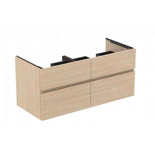 Ideal Standard Finesse - Umyvadlová skříňka, 120x51x55 cm, 4 zásuvky, bílý dub E3399US