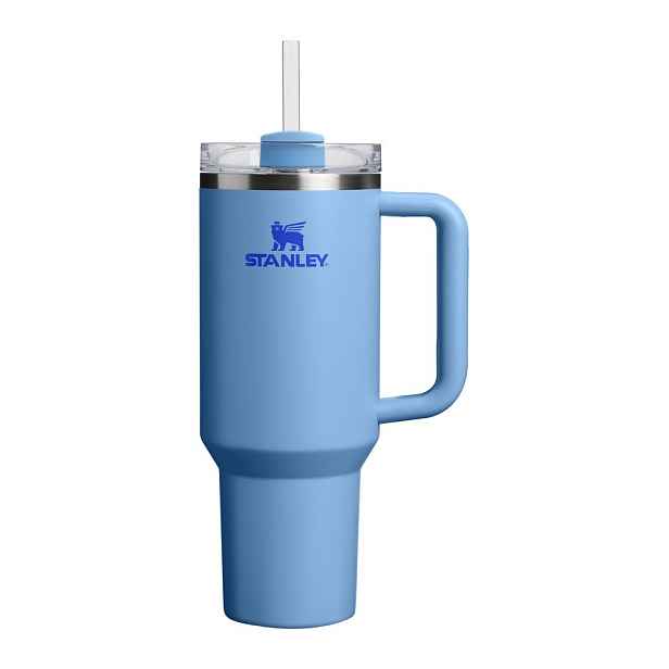 Modrá termoska s brčkem z nerezové oceli 1,18 l Quencher H2.O FlowState™ Tumbler Blue Sky – Stanley