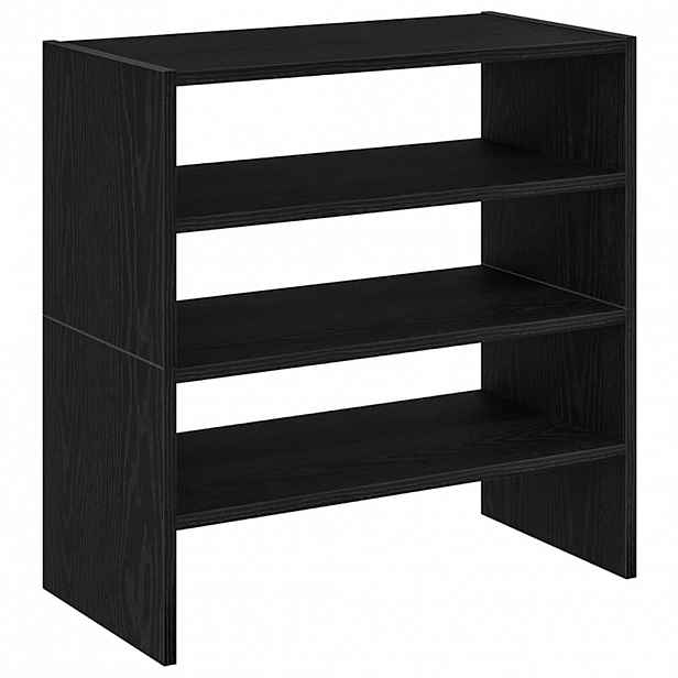 vidaXL Stojany na boty 2 ks stohovatelné černý dub 60x30x30,5 cm