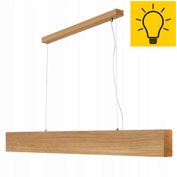 Závěsná stropní Led lampa Dubová 140 CM Obývací pokoj Kuchyně Nad stolem 50W 3000K