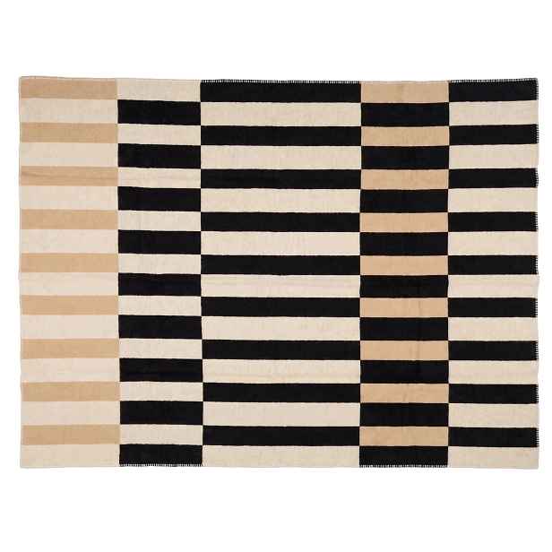Deka bavlněný přehoz Moca Design Dune 150 x 200 cm béžovo-černá