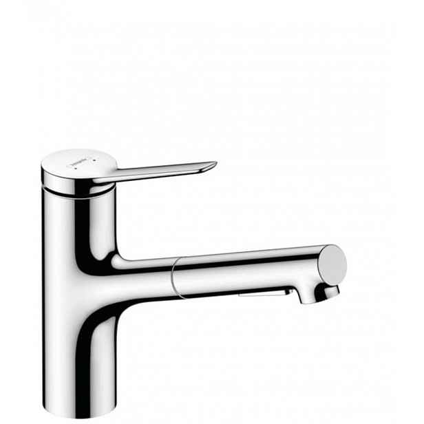 Dřezová baterie Hansgrohe Zesis s vytahovací sprškou, 2 proudy chrom 74810000