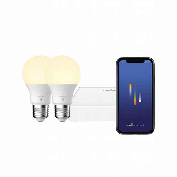 Led žárovky Smart E27 Sada 2x Bílá 2200-6500K Rgb Stmívatelné Nordlux
