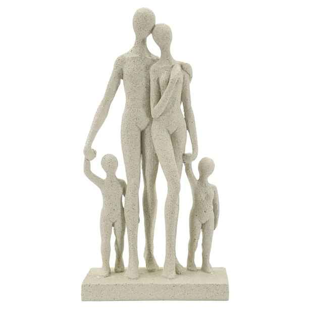 Mauro Ferretti Dekorativní soška Family Stons 30,5 cm krémová