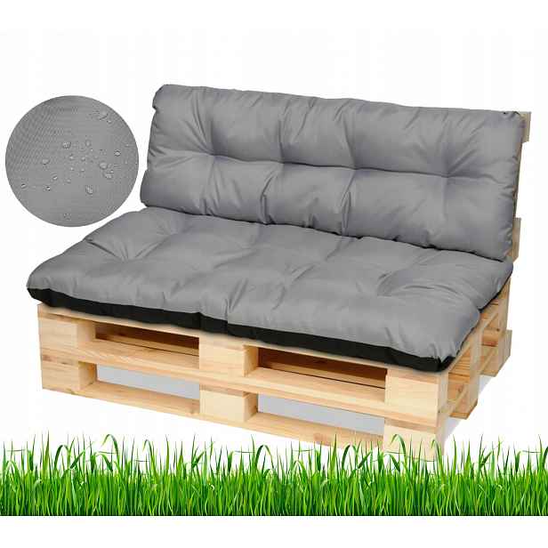 Paletový nábytek, Polštář 120x80+120x38, ocel lavice