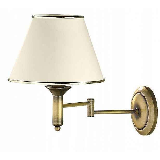 Regulovatelné nástěnné svítidlo Classic Patina Ecru Abažur 1xE27 Nástěnná lampa Pokoj Dům