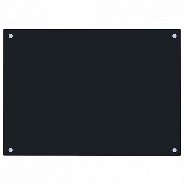 vidaXL Kuchyňský panel černý 70 x 50 cm tvrzené sklo