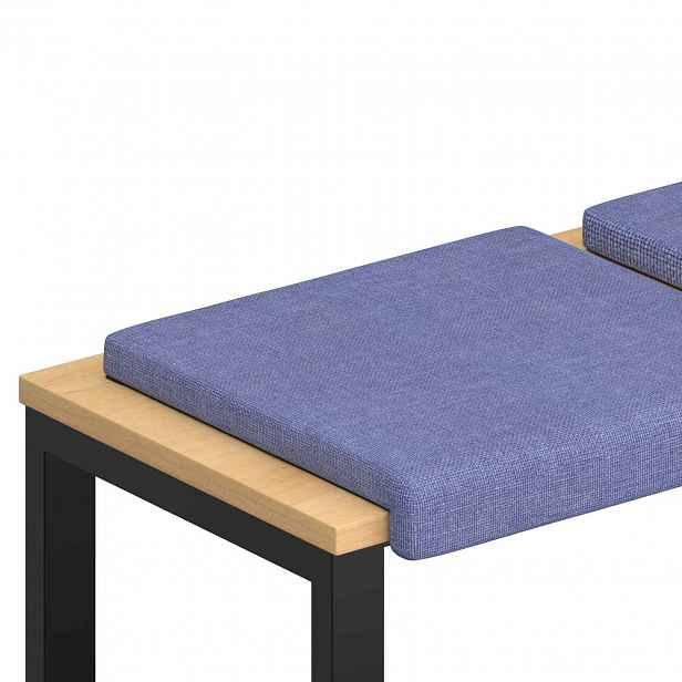 vidaXL Polštář na lavici 4 ks Textil Modrá džínovina Hloubka 35 cm