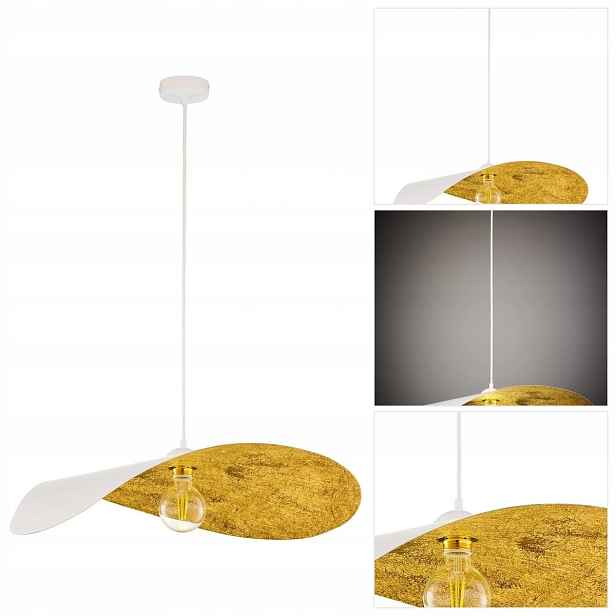 Závěsná lampa Leaf bílá elegantní forma nad barem v kuchyni Sigma Lighting