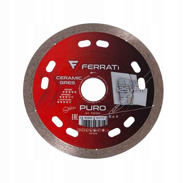 Diamantový kotouč Ferrati Puro řezný 125 mm 22,23 mm