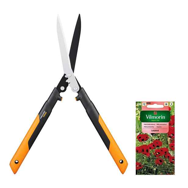 Fiskars Powergear HSX92 Nůžky na stříhání živého plotu keřů +dárek semena