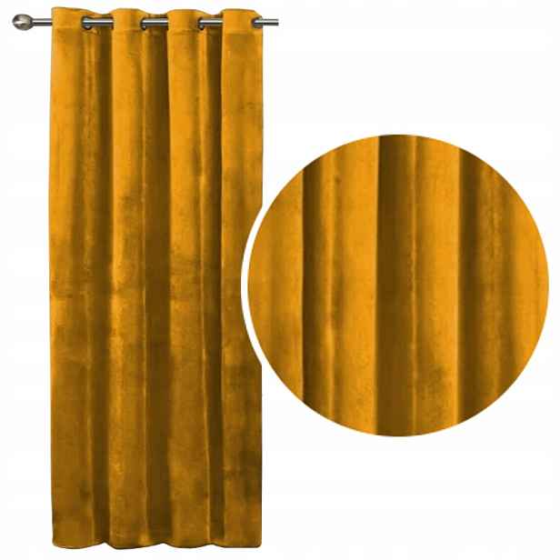 Velurové Záclony Imperial Velur 140x250 výška hořčice