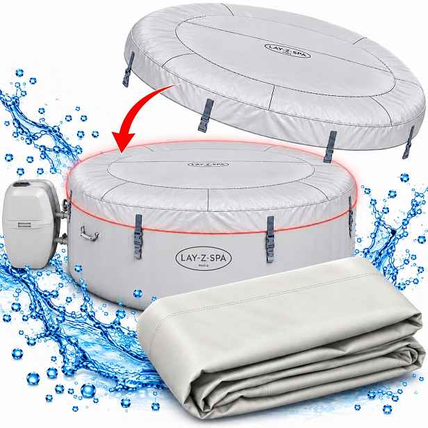 Vnější kryt pro Spa Lay-Z-Spa Paris AirJet šedý 196x66 cm Bestway